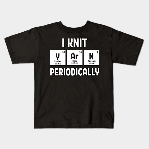 Fun Knitting Knit Periodically Stricker Kids T-Shirt by EQDesigns